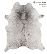 Salt and Pepper Brown X-Large Brazilian Cowhide Rug 7'1"H x 5'7"W #84664 by Hudson Hides