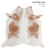 Salt and Pepper Brown X-Large Brazilian Cowhide Rug 6'4"H x 6'5"W #84671 by Hudson Hides