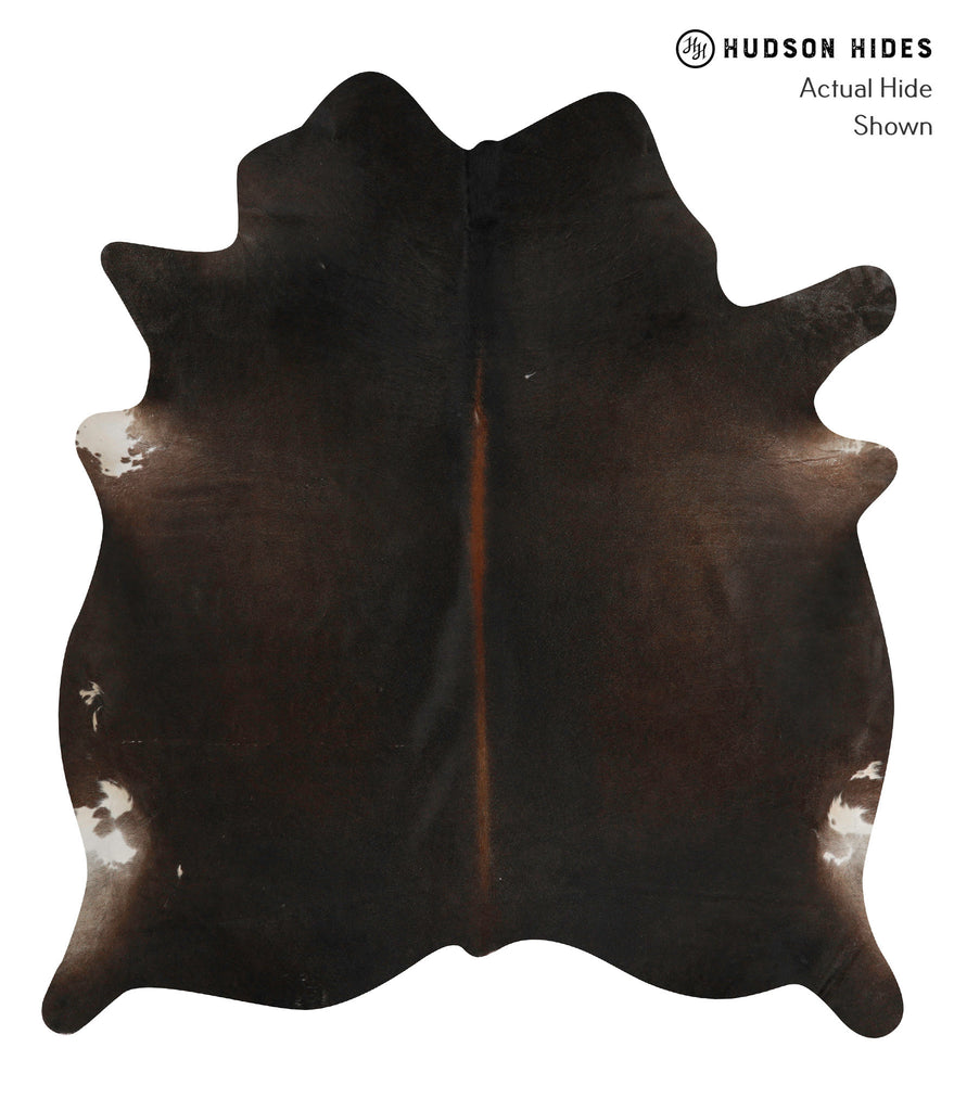 Chocolate Large Brazilian Cowhide Rug 6'7"H x 5'10"W #84753 by Hudson Hides