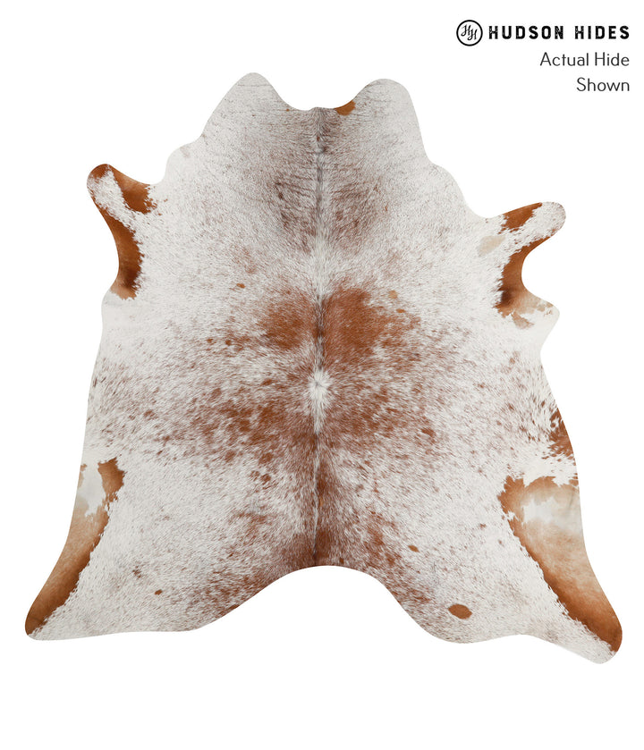 Salt and Pepper Brown XX-Large Brazilian Cowhide Rug 7'1"H x 7'1"W #84760 by Hudson Hides