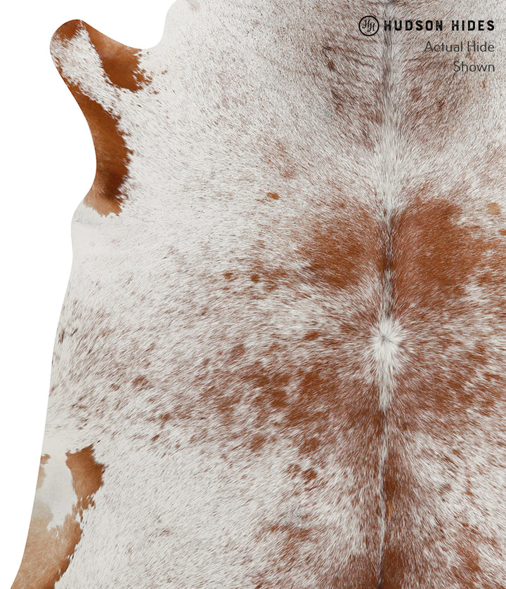 Salt and Pepper Brown XX-Large Brazilian Cowhide Rug 7'1"H x 7'1"W #84760 by Hudson Hides