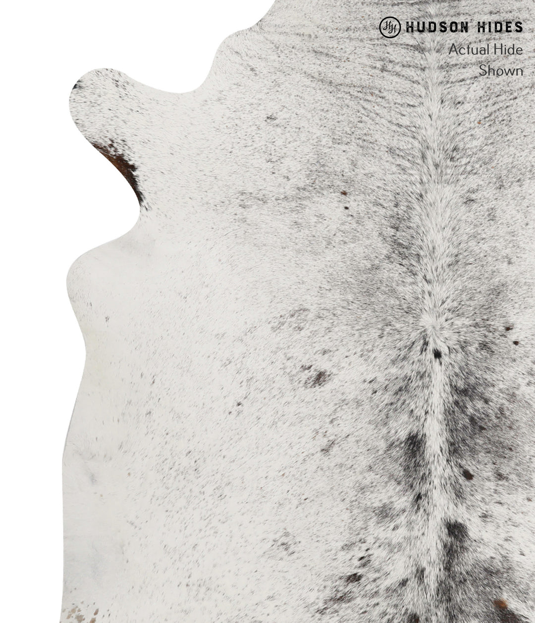 Salt and Pepper Black X-Large Brazilian Cowhide Rug 7'1"H x 6'8"W #847