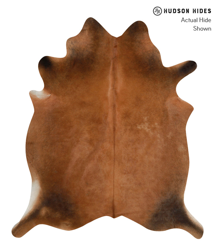 Solid Brown X-Large Brazilian Cowhide Rug 7'0"H x 6'0"W #84769 by Hudson Hides