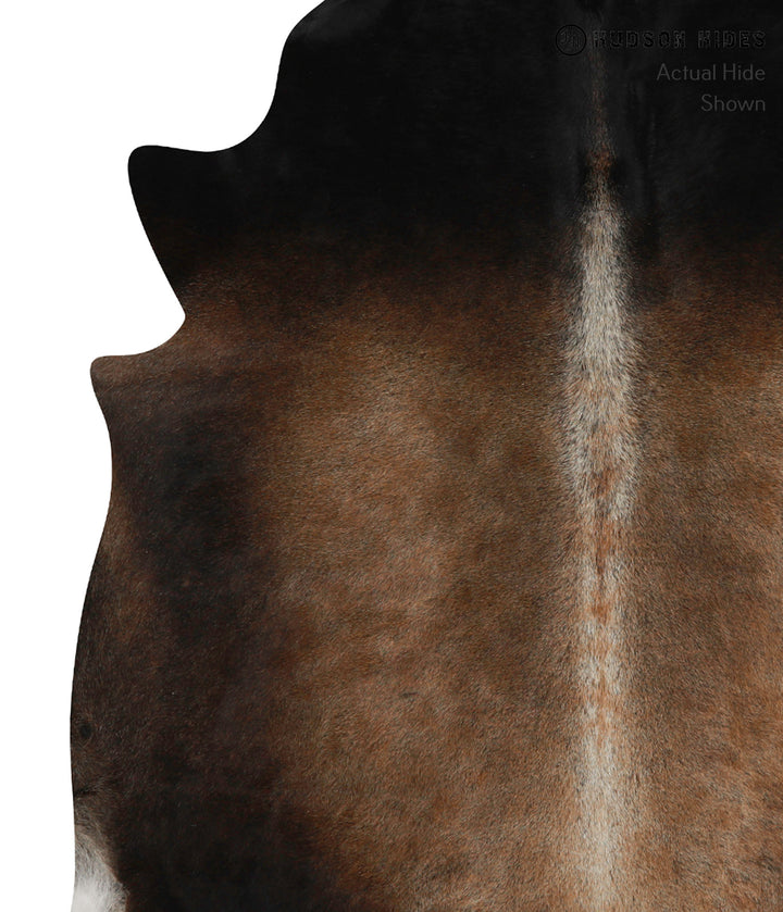 Chocolate X-Large Brazilian Cowhide Rug 6'9"H x 6'3"W #84772 by Hudson Hides