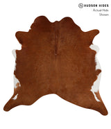 Solid Brown X-Large Brazilian Cowhide Rug 6'4"H x 6'7"W #84802 by Hudson Hides