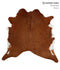 Solid Brown X-Large Brazilian Cowhide Rug 6'4