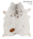 Salt and Pepper Brown Large Brazilian Cowhide Rug 6'9"H x 5'10"W #84821 by Hudson Hides