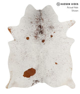 Salt and Pepper Brown Large Brazilian Cowhide Rug 6'9"H x 5'10"W #84821 by Hudson Hides
