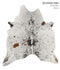 Salt and Pepper Brown X-Large Brazilian Cowhide Rug 7'0