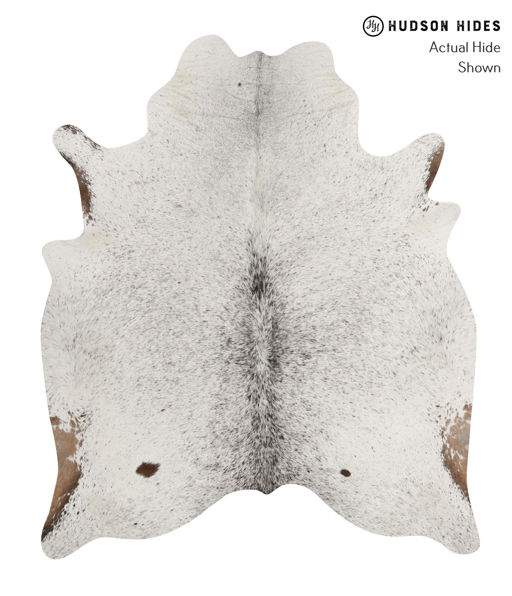 Salt and Pepper Brown Cowhide Rug #84847
