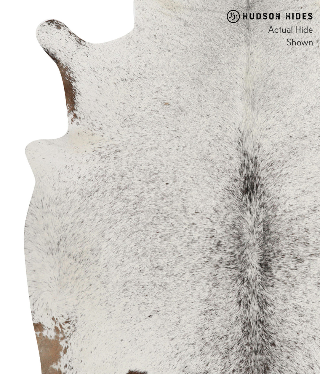 Salt and Pepper Brown Large Brazilian Cowhide Rug 6'10"H x 5'9"W #8484