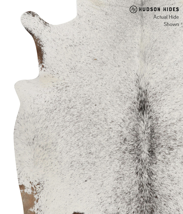 Salt and Pepper Brown Large Brazilian Cowhide Rug 6'10"H x 5'9"W #84847 by Hudson Hides