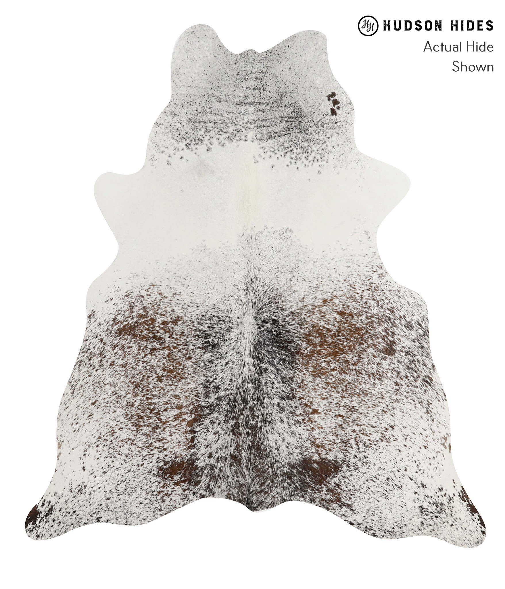 Salt and Pepper Brown Cowhide Rug #84855