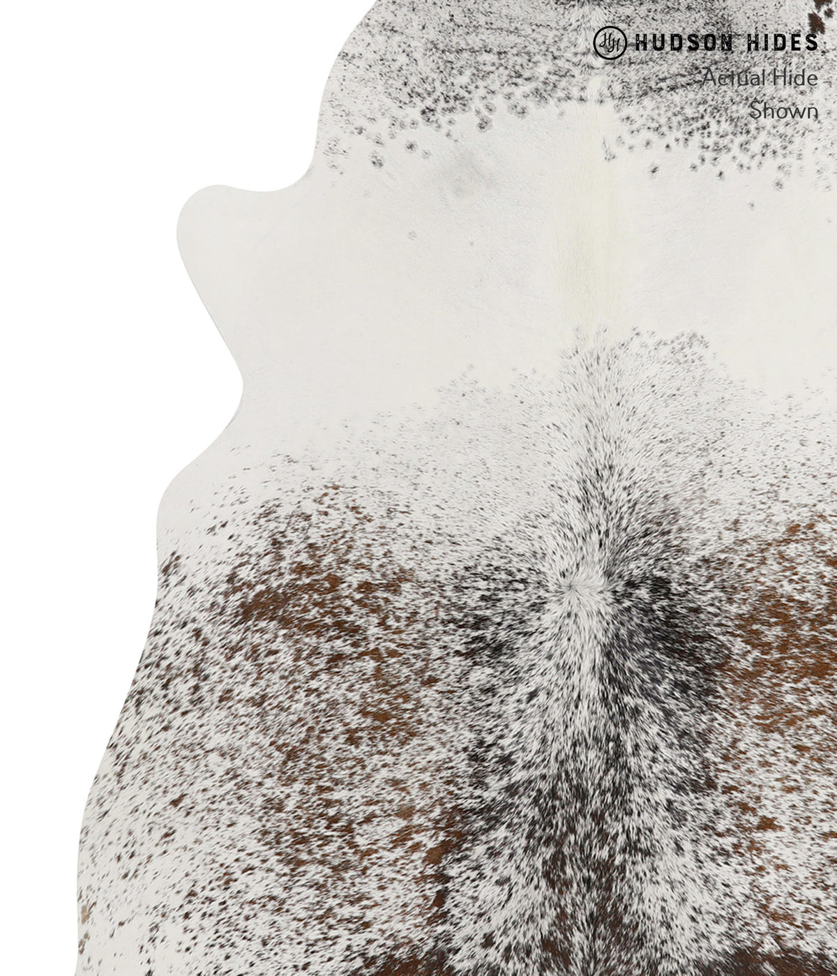 Salt and Pepper Brown Large Brazilian Cowhide Rug 6'5"H x 5'8"W #84855 by Hudson Hides