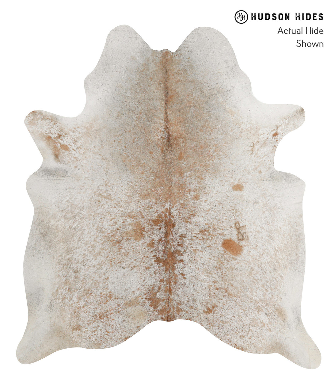 Salt and Pepper Brown X-Large Brazilian Cowhide Rug 6'11"H x 6'2"W #84