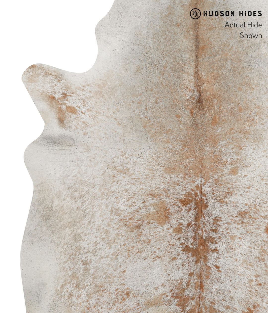 Salt and Pepper Brown X-Large Brazilian Cowhide Rug 6'11"H x 6'2"W #84