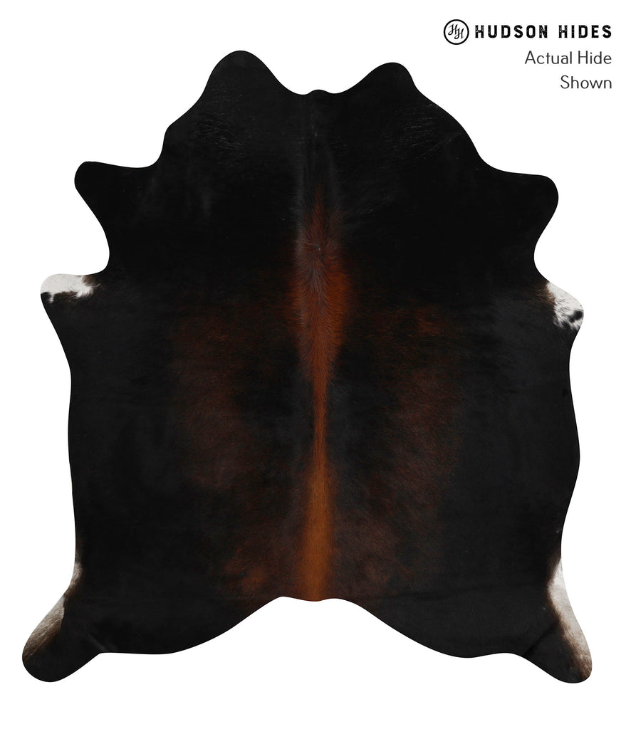 Chocolate Large Brazilian Cowhide Rug 6'7"H x 5'11"W #84899 by Hudson Hides