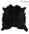 Solid Black X-Large Brazilian Cowhide Rug 7'0