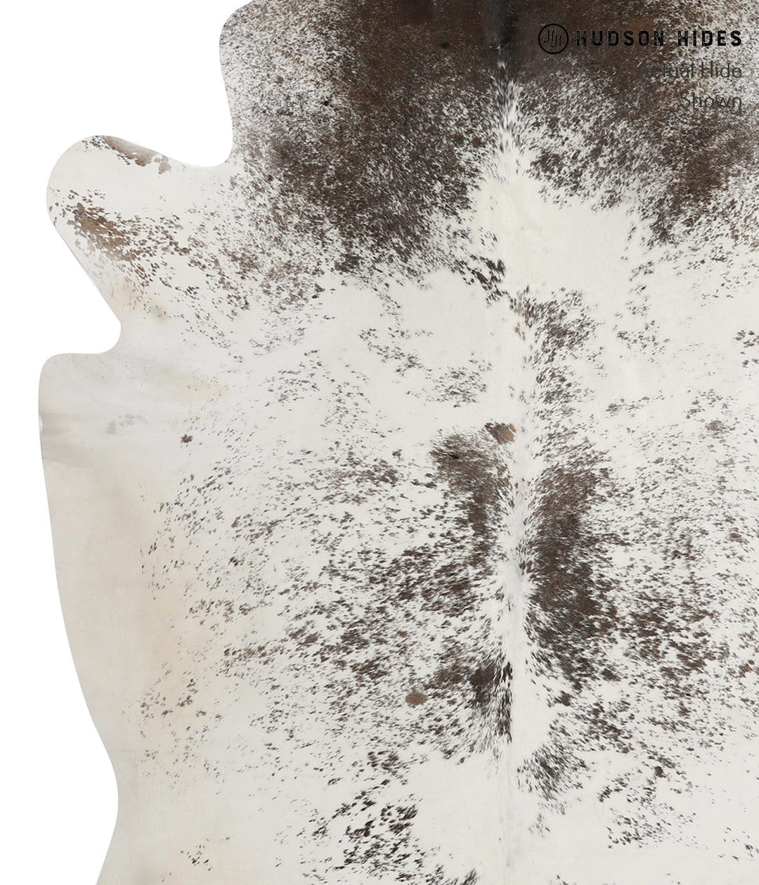 Salt and Pepper Brown X-Large Brazilian Cowhide Rug 8'1"H x 6'1"W #849