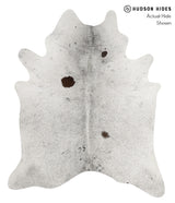 Salt and Pepper Black X-Large Brazilian Cowhide Rug 7'3"H x 6'1"W #85019 by Hudson Hides
