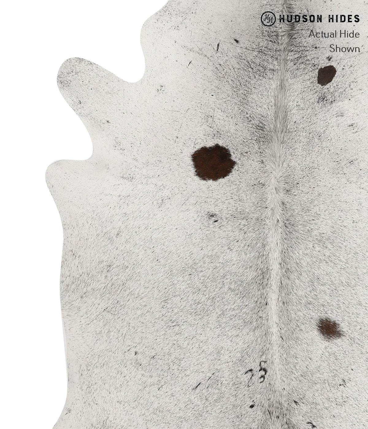 Salt and Pepper Black X-Large Brazilian Cowhide Rug 7'3"H x 6'1"W #85019 by Hudson Hides