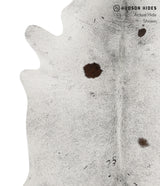 Salt and Pepper Black X-Large Brazilian Cowhide Rug 7'3"H x 6'1"W #85019 by Hudson Hides
