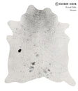 Salt and Pepper Black X-Large Brazilian Cowhide Rug 7'0"H x 6'4"W #85037 by Hudson Hides