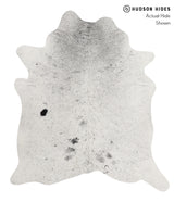 Salt and Pepper Black X-Large Brazilian Cowhide Rug 7'0"H x 6'4"W #85037 by Hudson Hides