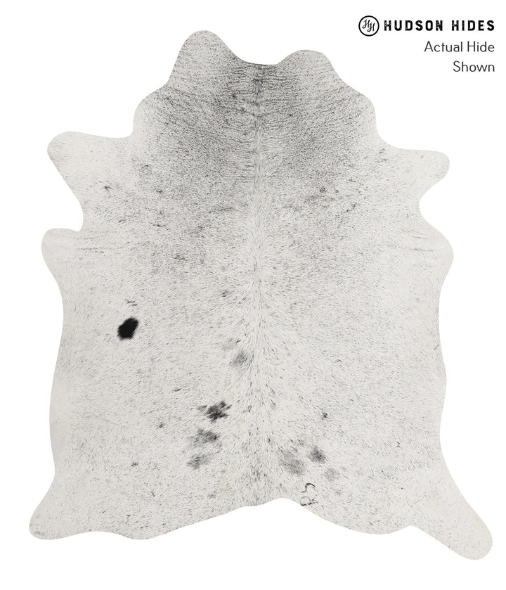 Salt and Pepper Black X-Large Brazilian Cowhide Rug 7'0"H x 6'4"W #85037 by Hudson Hides