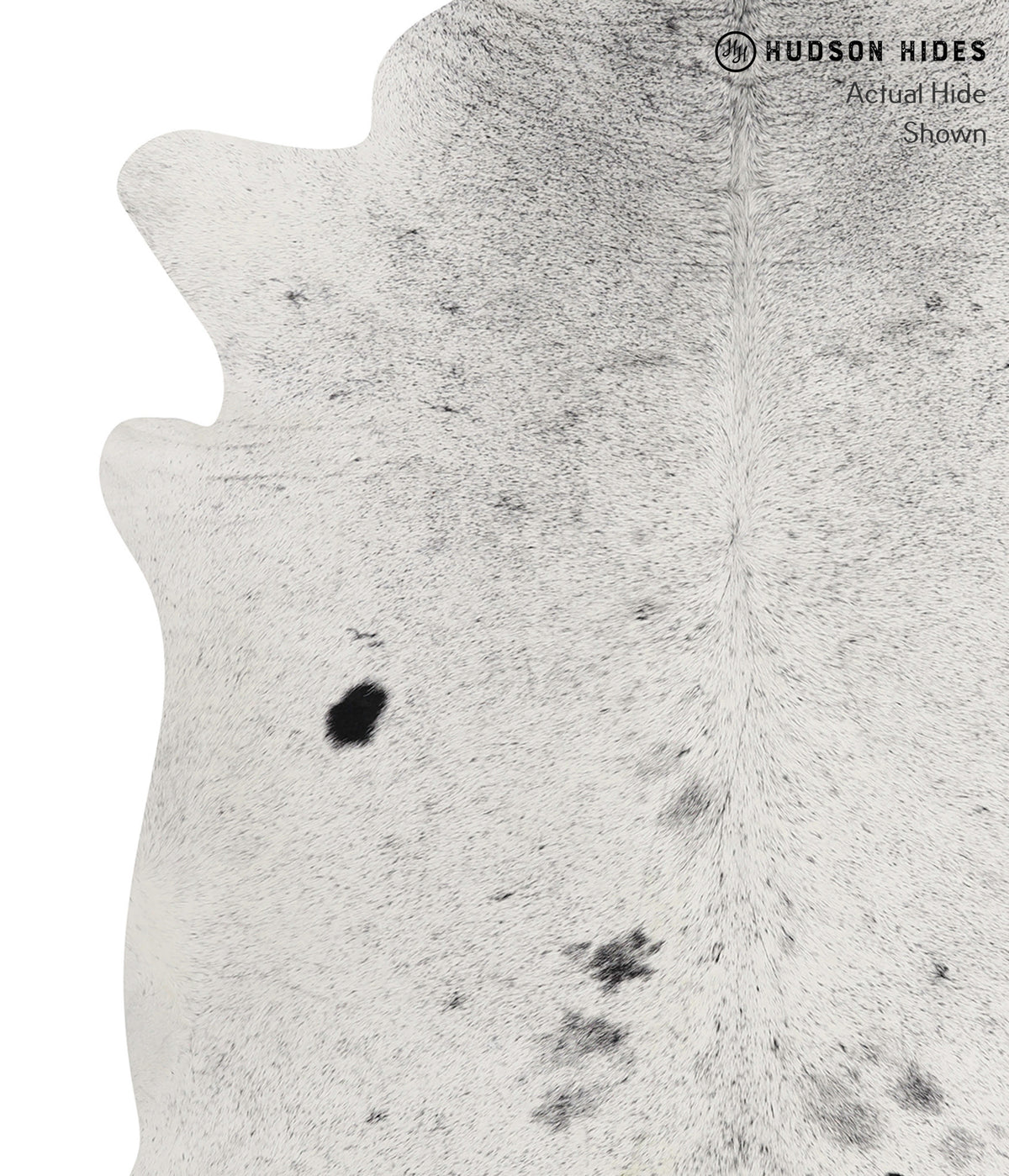 Salt and Pepper Black X-Large Brazilian Cowhide Rug 7'0"H x 6'4"W #85037 by Hudson Hides