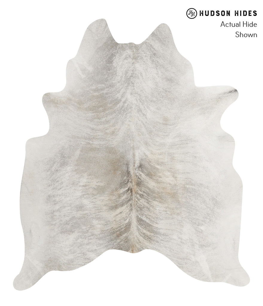 Grey Brindle Large Brazilian Cowhide Rug 6'7"H x 5'8"W #85042 by Hudson Hides