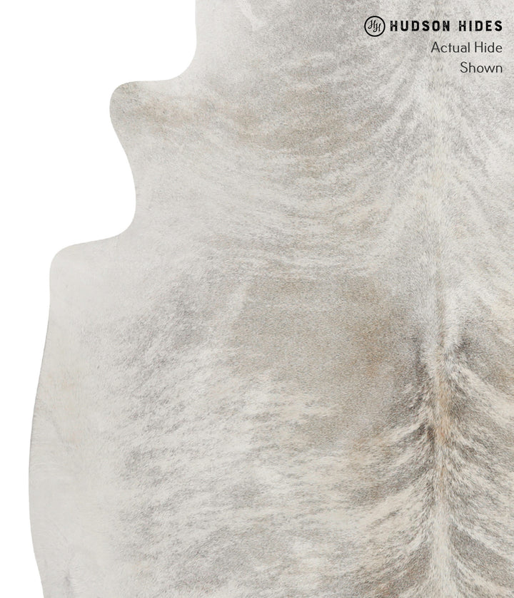 Grey Brindle Large Brazilian Cowhide Rug 6'7"H x 5'8"W #85042 by Hudson Hides