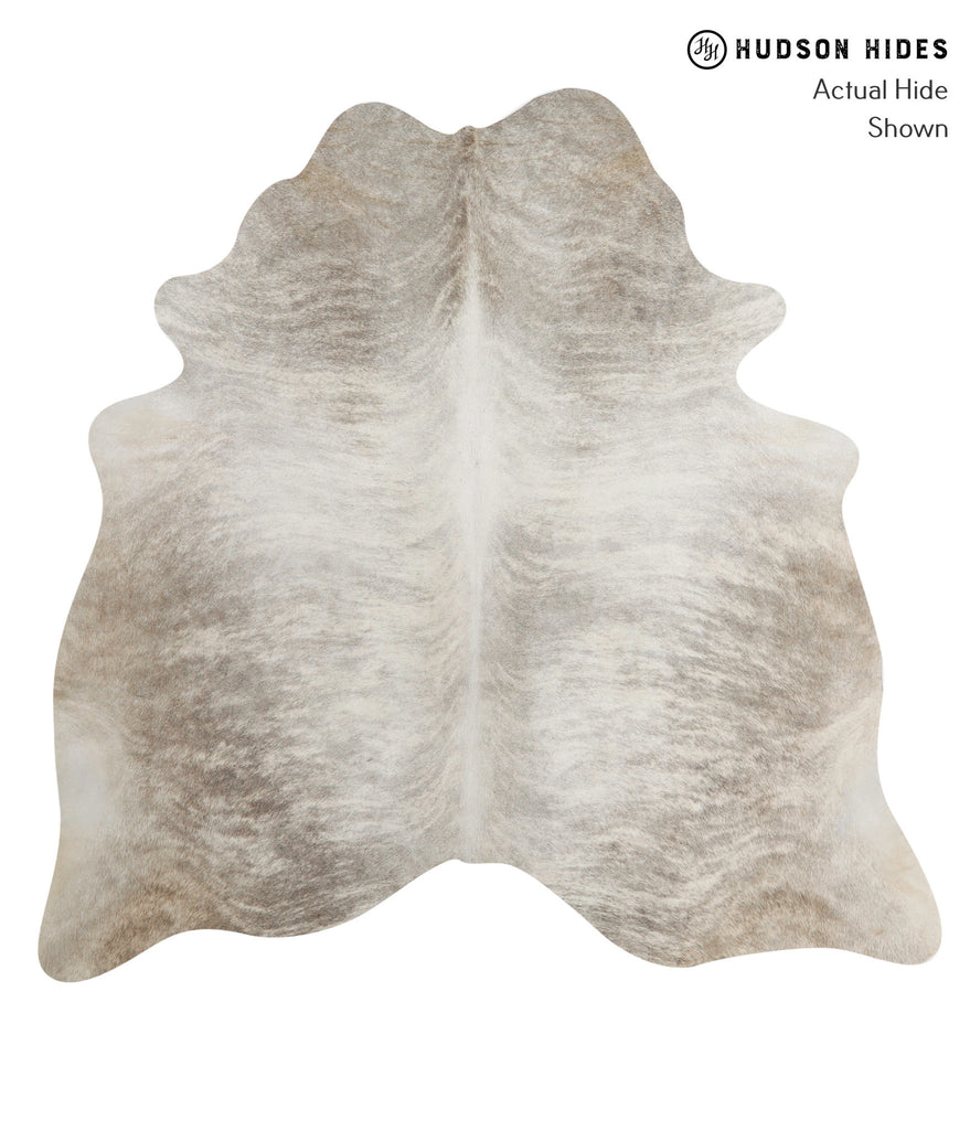 Grey Brindle Large Brazilian Cowhide Rug 6'0"H x 6'2"W #85063 by Hudson Hides