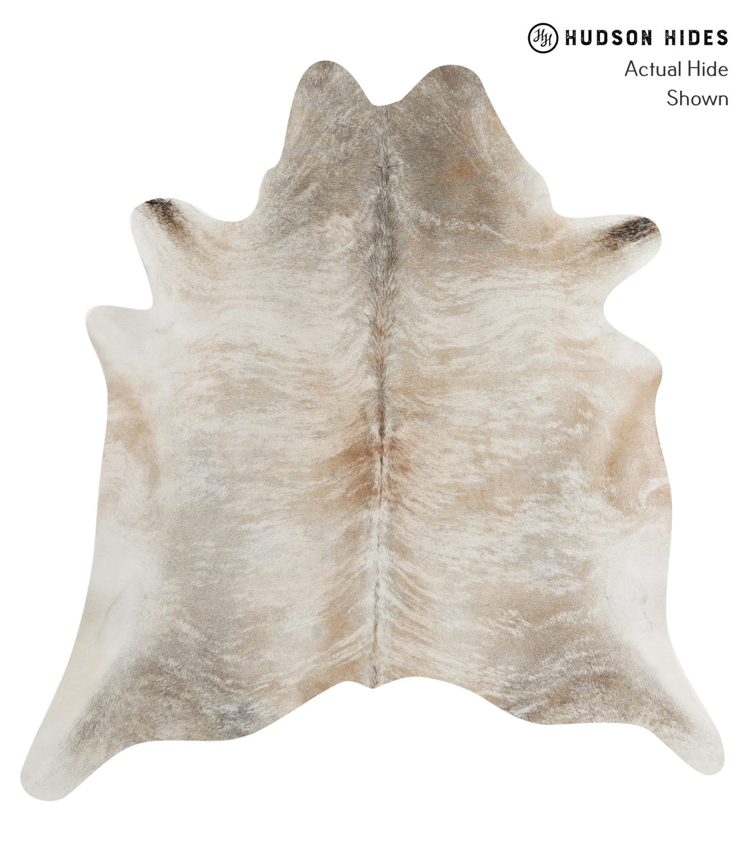 Grey Brindle X-Large Brazilian Cowhide Rug 6'5"H x 6'3"W #85065 by Hud