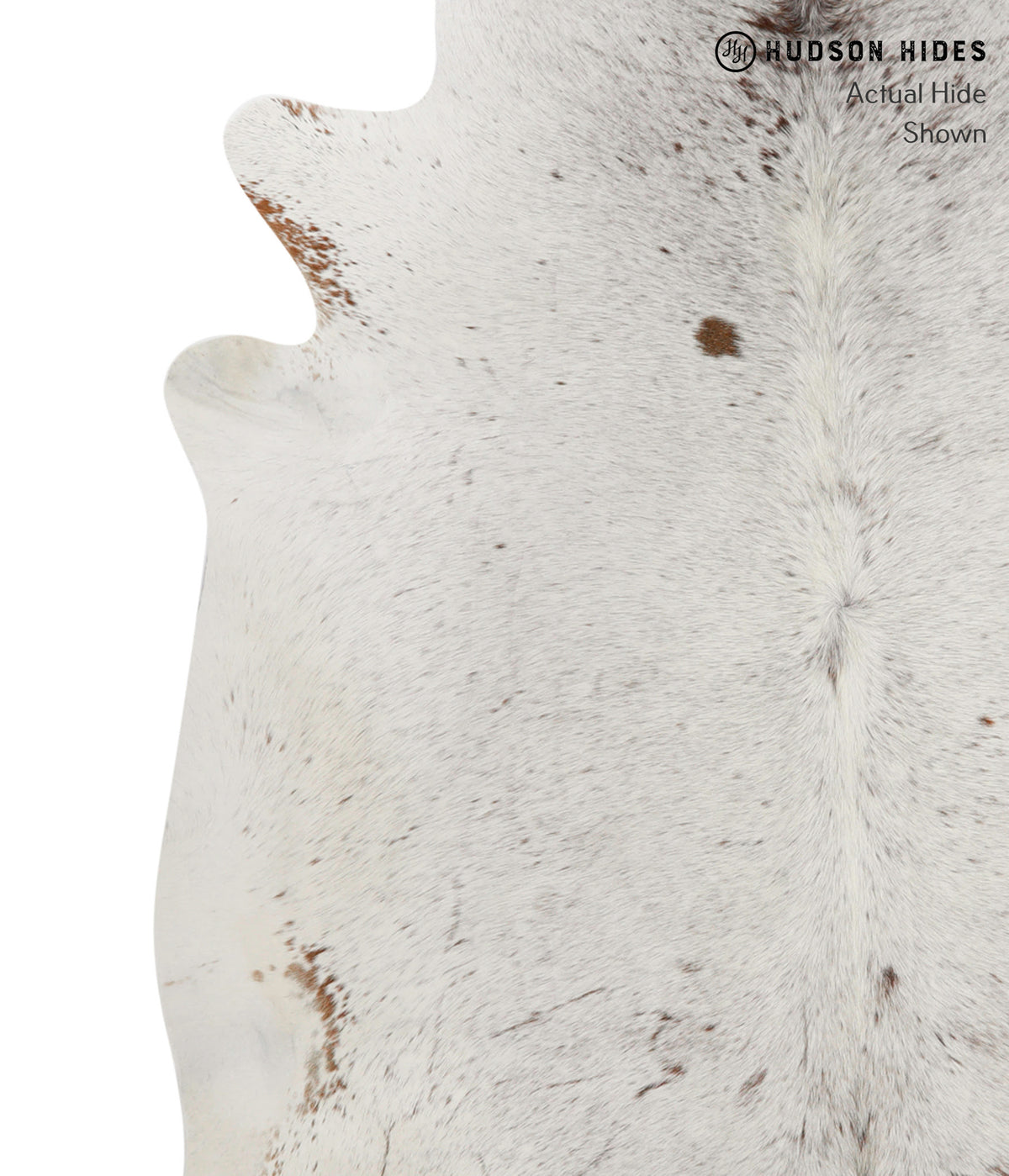 Salt and Pepper Brown XX-Large Brazilian Cowhide Rug 7'8"H x 7'2"W #85082 by Hudson Hides