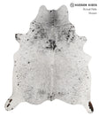 Salt and Pepper Black Large Brazilian Cowhide Rug 6'11"H x 5'8"W #85089 by Hudson Hides