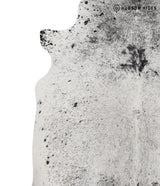 Salt and Pepper Black Large Brazilian Cowhide Rug 6'11"H x 5'8"W #85089 by Hudson Hides
