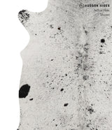 Salt and Pepper Black Large Brazilian Cowhide Rug 6'8"H x 5'10"W #85091 by Hudson Hides