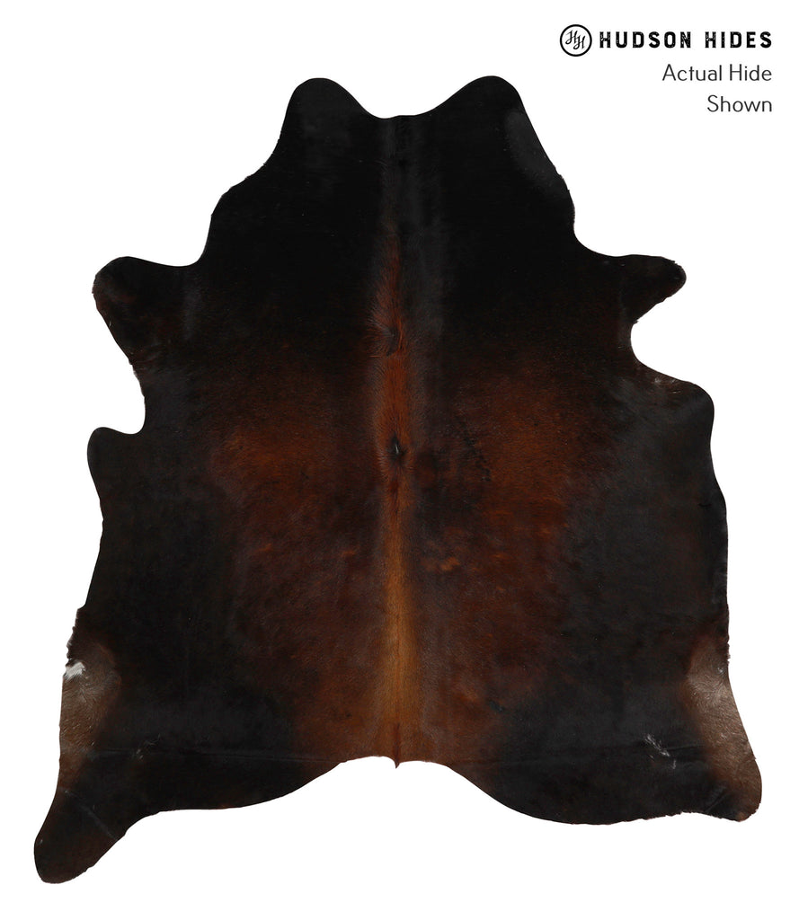 Chocolate Large Brazilian Cowhide Rug 6'7"H x 5'11"W #85229 by Hudson Hides