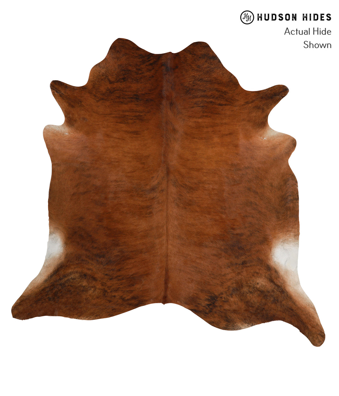 Medium Brindle XX-Large Brazilian Cowhide Rug 7'1"H x 7'2"W #85232 by 