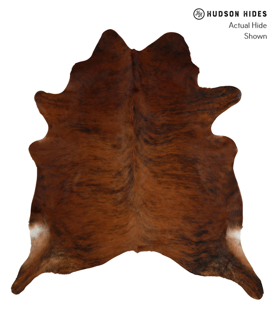 Medium Brindle X-Large Brazilian Cowhide Rug 7'0"H x 6'7"W #85237 by Hudson Hides