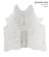 Medium Grey Large Brazilian Cowhide Rug 6'2"H x 5'7"W #85239 by Hudson Hides