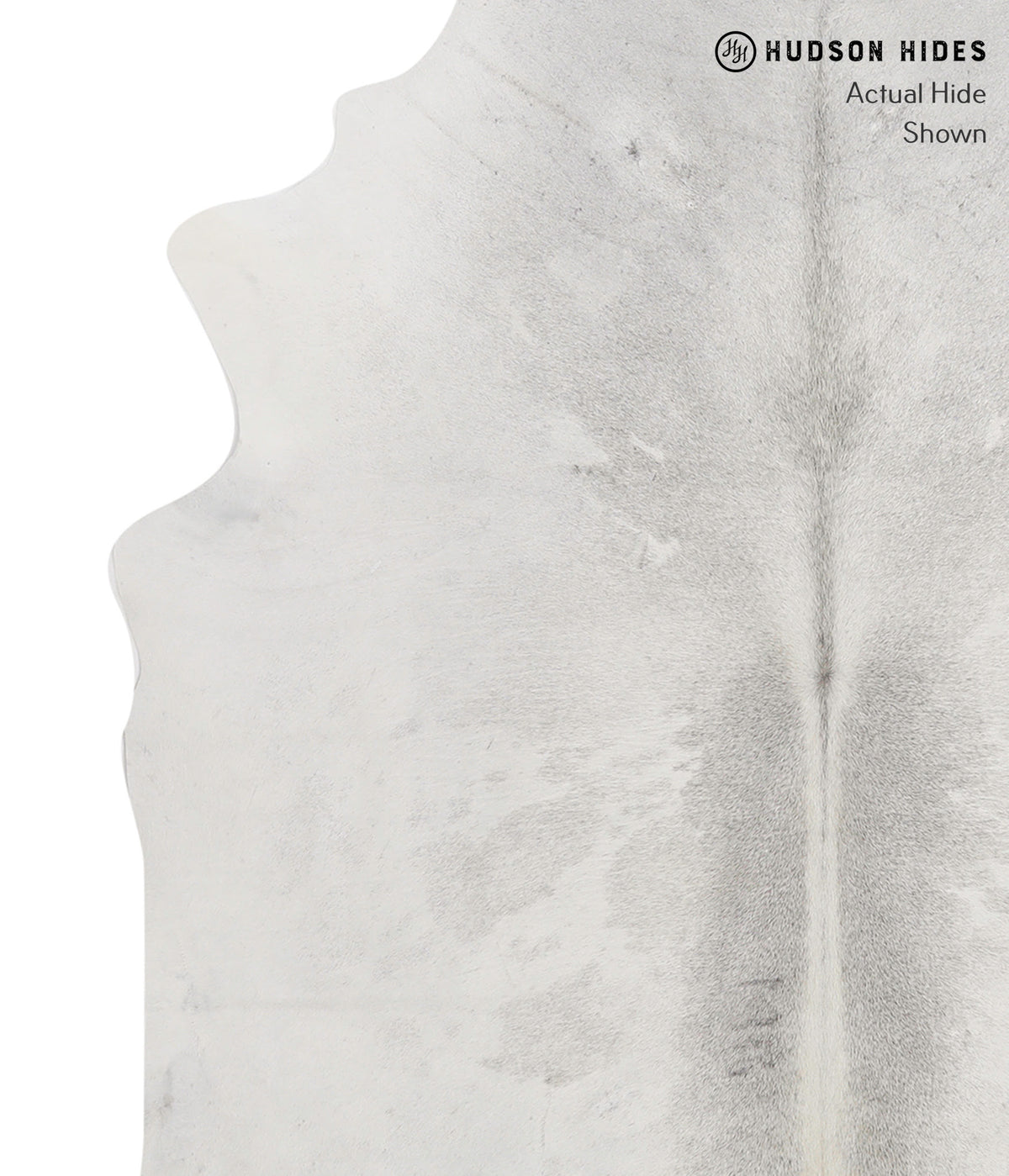 Medium Grey Large Brazilian Cowhide Rug 6'2"H x 5'7"W #85239 by Hudson Hides