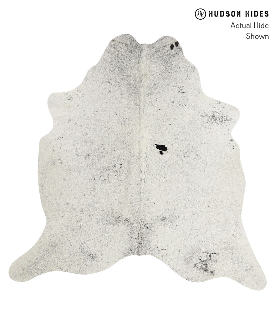 Salt and Pepper Black X-Large Brazilian Cowhide Rug 6'4"H x 6'4"W #85241 by Hudson Hides