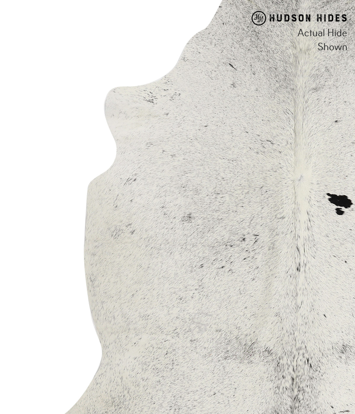 Salt and Pepper Black X-Large Brazilian Cowhide Rug 6'4"H x 6'4"W #85241 by Hudson Hides