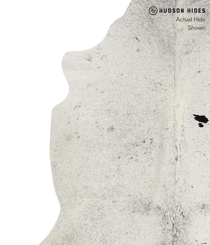 Salt and Pepper Black X-Large Brazilian Cowhide Rug 6'4"H x 6'4"W #85241 by Hudson Hides