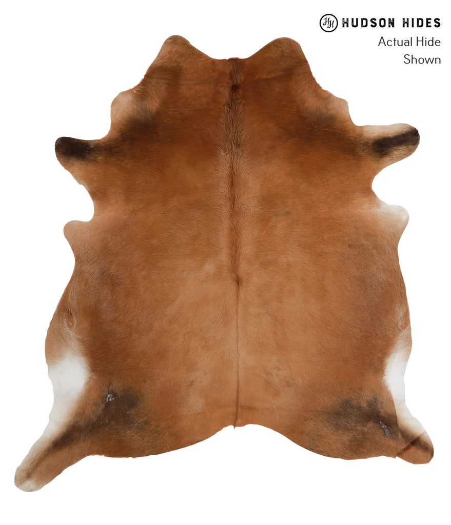 Solid Brown X-Large Brazilian Cowhide Rug 6'7"H x 6'0"W #85259 by Hudson Hides