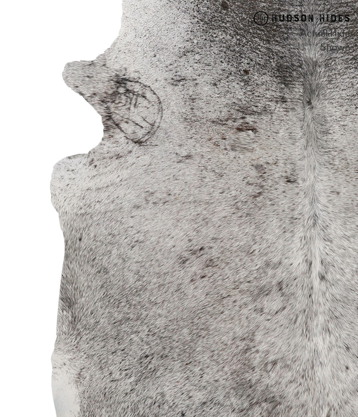 Salt and Pepper Brown XX-Large Brazilian Cowhide Rug 7'4"H x 6'10"W #85266 by Hudson Hides