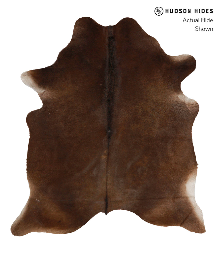 Chocolate Large Brazilian Cowhide Rug 6'4"H x 5'8"W #85271 by Hudson Hides