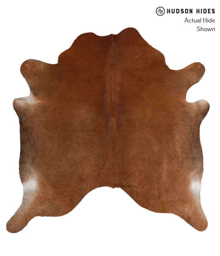 Solid Brown X-Large Brazilian Cowhide Rug 6'4"H x 6'3"W #85281 by Hudson Hides